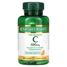 Витамин С Nature's Bounty, Витамин C с замедленным высвобождением, 500 мг, 100 капсул