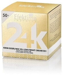 Gesichtscreme 50+ - Efektima Instytut 24K Gold & Collagen Day/Night Cream 50+