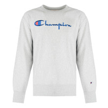 Мужские свитшоты Мужской свитшот серый с логотипом Champion Bluza