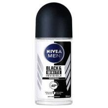 Дезодоранты Nivea Men Black & White Invisible Roll-On Deodorant Невидимый шариковый дезодорант для мужчин 50 мл