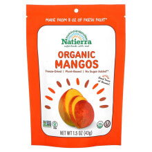 Сушеные фрукты и ягоды натиерра Натурес Ол, Органическое сублимированное манго, 42,5 г (1,5 унции)