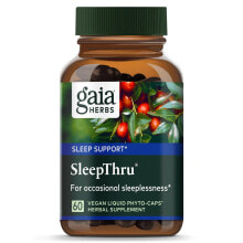 Витамины и БАДы для нервной системы Gaia Herbs SystemSupport Sleep Thru Комплекс с экстрактом магнолии и асваганды для спокойного сна 60 вегетарианских капсул