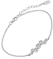 Женские браслеты Modern silver bracelet with glittering clear zircons LP1979-2 / 1