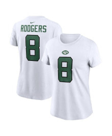Nike women's Aaron Rodgers White New York Jets Player Name and Number T-shirt