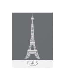 Trademark Global fab Funky Paris Eiffel Tower Monochrome Canvas Art - 19.5