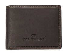 Мужское портмоне кожаное коричневое горизонтальное без застежки Tom Tailor Mens wallet 14200 29