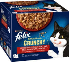 Купить влажные корма для кошек Felix: Nassfutter Katzen, Crunchy Geschmacksvielfalt vom Land, Adult, Multipack (20x85g + 2x40g), 1,78 kg