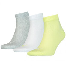 Мужские носки Мужские носки низкие белые серые желтые 3 пары Puma Quarter Plain 906978 60