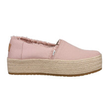 Купить женские балетки TOMS: TOMS Valencia Slip On Platform Espadrille Womens Pink Flats Casual 10020698T-60