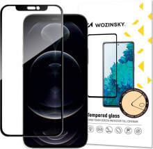 Hurtel Wozinsky super wytrzymałe szkło hartowane Full Glue na cały ekran z ramką Case Friendly iPhone 13 Pro / iPhone 13 czarny