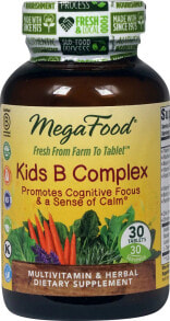 Витамины группы В MegaFood, Комплекс витаминов группы B для детей, 30 таблеток