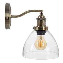 Настенно-потолочные светильники настенный светильник Стеклянный Позолоченный Металл 18 x 18 x 25 cm