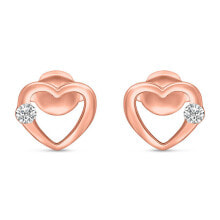Ювелирные серьги rose gold heart earrings GOLD031_AU_R