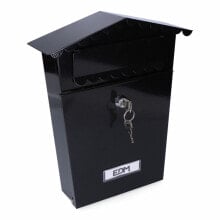 Letterbox EDM House 21 x 6 x 30 cm Black Steel