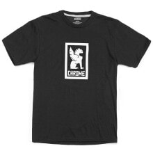 Мужские спортивные футболки мужская спортивная футболка серая с логотипом CHROME Vertical Border Logo Short Sleeve T-Shirt