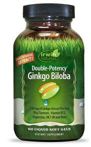 Гинкго Билоба irwin Naturals Double-Potency Ginkgo Biloba Концентрированный экстракт гинкго билоба с витаминами 60 капсул