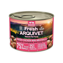 ARQUIVET Fresh chicken mini meatballs wet dog food 200g