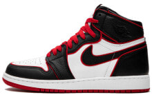 Jordan Air Jordan 1 Retro High OG 高帮 复古篮球鞋 GS 黑红 / Кроссовки Jordan Air Jordan 1 Retro High OG GS 575441-062