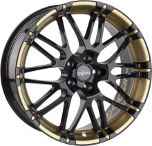 Колесный диск литой Oxigin 14 Oxrock black foil gold metallic 7.5x17 ET35 - LK5/112 ML72.6