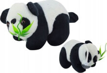 LeanToys Pluszowa Panda Z Roślinką Maskotka Przyssawka Zawieszka 15cm