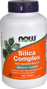 Минералы и микроэлементы NOW Silica Complex with Horsetail Extract Кремниевый комплекс с экстрактом хвоща для волос, кожи и ногтей 180 таблеток