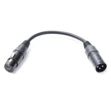 lightmaXX DMX Adapter Cable XLR 5F/3M 5 polel female / 3 pole male 10cm