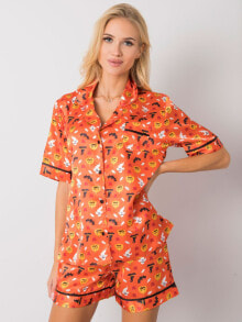 Женские пижамы Комплект-BR-KMPL-7048-помаранчовы