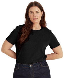 Футболка женская Ralph Lauren модель Stretch Cotton T-Shirt plus Size. купить онлайн