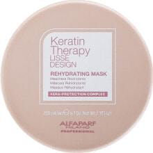 Feuchtigkeitsspendende Haarmaske mit Keratin - Alfaparf Lisse Design Keratin Therapy Rehydrating Mask