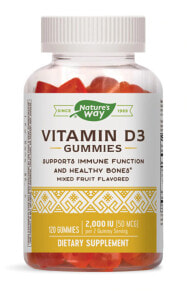 Витамин D nature's Way Vitamin D3 Витамин D3  2000 МЕ - 120 мармеладок с фруктовым вкусом