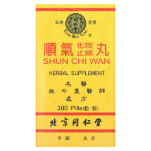 Растительные экстракты и настойки Tong Ren Tang, Shun Chi Wan, поддерживает здоровье носа, горла, гортани, трахеи и легких, 300 таблеток