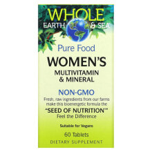 Витаминно-минеральные комплексы Natural Factors, Whole Earth & Sea, Women's Multivitamin & Mineral, 60 Tablets