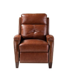 Hulala Home sickel Genuine Leather Recliner Chair for Bedroom Living Room