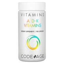 Витамин А codeAge, витамины A, D и K, 180 капсул