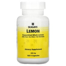 Растительные экстракты и настойки сигэйт , Лимон, 450 мг, 100 растительных капсул