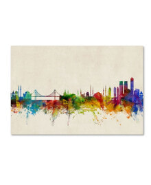 Trademark Global michael Tompsett 'Istanbul Turkey Skyline' Canvas Art - 12