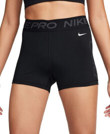 Nike women's Pro Mid-Rise Elastic-Waist Graphic Shorts