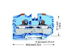 Wago 2216-1204 клеммная коробка 2 Синий