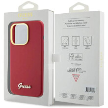 GUESS Guhcp15Lsmbslm iPhone 15 Pro 6.1 Magenta Silicone&Frame phone case