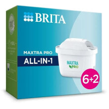 Packung mit 6 Wasserfiltern + 2 gratis BRITA MAXTRA PRO All-in-1