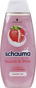 Shampoo für geschädigtes Haar mit Erdbeerextrakt und Mandelöl - Schauma Nourish & Shine Strawberry Shampoo