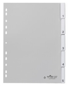 Durable 6440 Числовая закладка-разделитель Полипропилен (ПП) Серый 644010