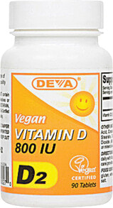 Витамин D deva Vegan Vitamin D Веганский витамин D 800 МЕ 90 таблеток