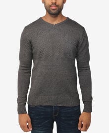 X-Ray men's V-Neck Honeycomb Knit Sweater