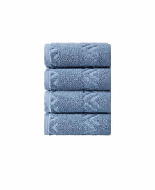 OZAN PREMIUM HOME turkish Cotton Sovrano Collection Luxury Hand Towels, Set of 4