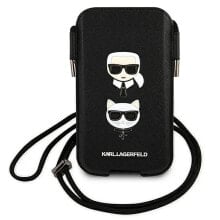 KARL LAGERFELD Handbag KLHCP12MOPHKCK 6.1 Saffiano Ikonik Karl&Choupette Head phone case