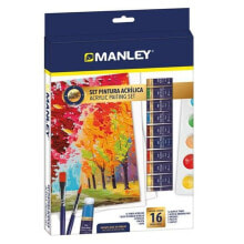 Acrylic Paint Set Manley 16 Pieces Multicolour