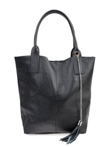 Женская кожаная сумка хобо Carla Ferreri брелок с цепочкой и бахромой