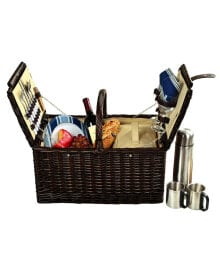 Surrey Willow Picnic Basket with Coffee Set -Service for 2