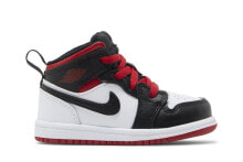 [DQ8425-106] Toddlers Air Jordan RETRO 1 MID 'WHITE GYM RED (TD)'